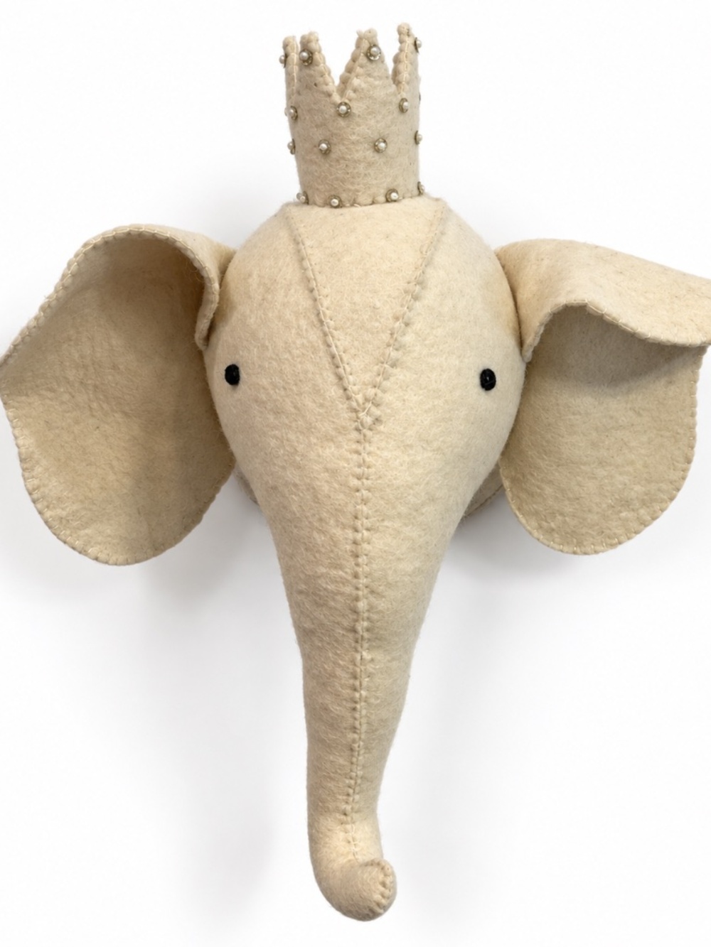 Fiona Walker England Elephant Crown Felt Wall Head Nursery Decor